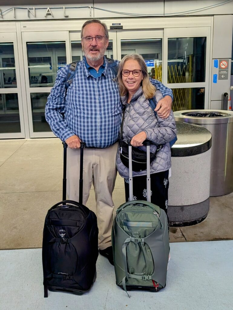 Ellen & Steve at the airport